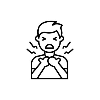 Ağrılı Boğaz ikonu. Logotype