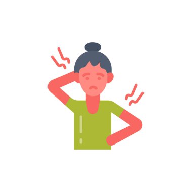 Vektör olarak kas ağrısı simgesi. Logotype