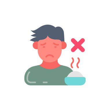 Vektörde iştah kaybı simgesi. Logotype