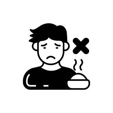 Vektörde iştah kaybı simgesi. Logotype