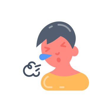 Vektör içinde hapşırma simgesi. Logotype