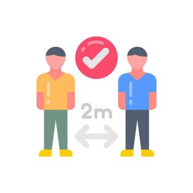 Mesafe simgesini vektörde tut. Logotype