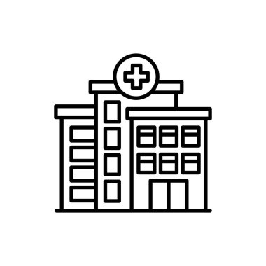 Hastane ikonu vektör olarak. Logotype