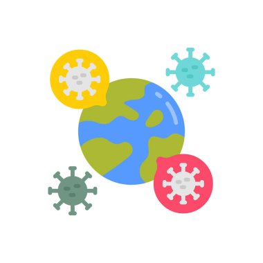 Vektör olarak salgın ikonu. Logotype