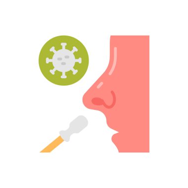 Vektör olarak PCR Test simgesi. Logotype