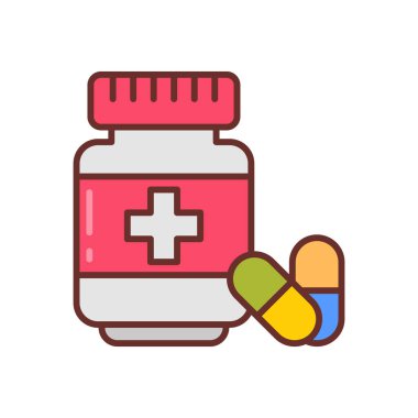 İlaç ikonu vektörde. Logotype