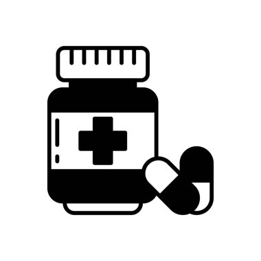 İlaç ikonu vektörde. Logotype