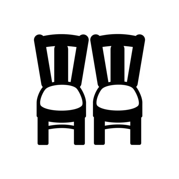 Stühle Symbol Vektor Logotyp — Stockvektor