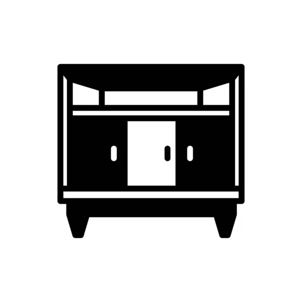 Icône Table Dans Vecteur Logotype — Image vectorielle