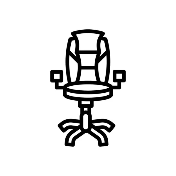 Bürostuhl Symbol Vektor Logotyp — Stockvektor