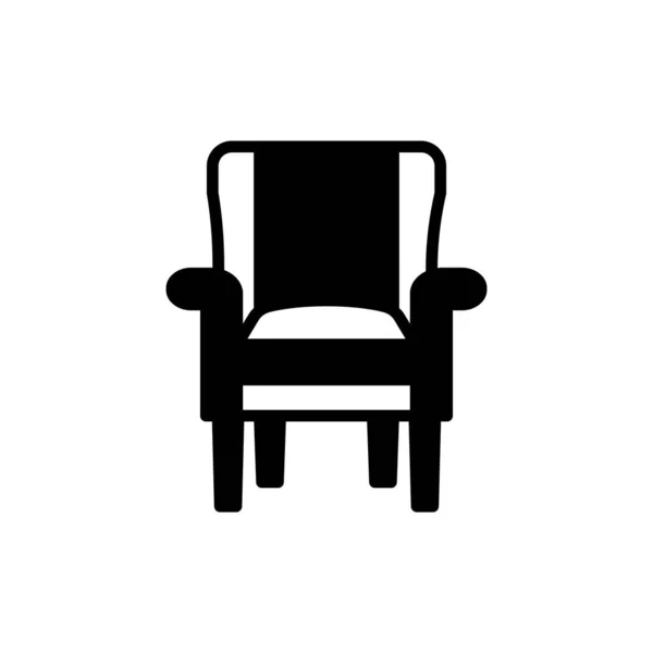 Icona Wingback Chair Vettore Logotipo — Vettoriale Stock