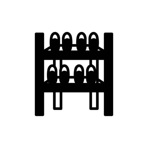Schuhregal Symbol Vektor Logotyp — Stockvektor