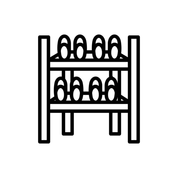 Schoenenrek Icoon Vector Logotype — Stockvector