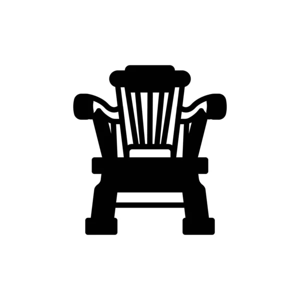 Rocking Chair Icono Vector Logotipo — Archivo Imágenes Vectoriales