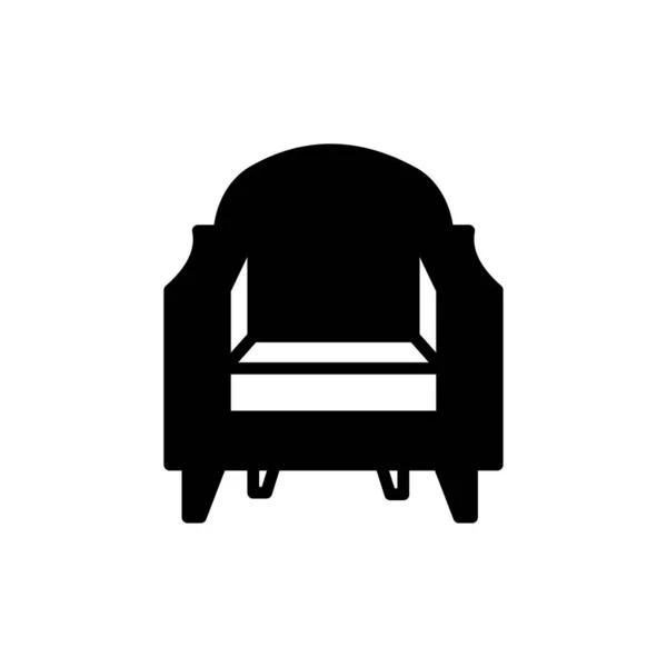 Icona Divano Singolo Vettore Logotipo — Vettoriale Stock