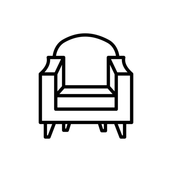 Піктограма Одинарної Канапи Векторі Логотип — стоковий вектор