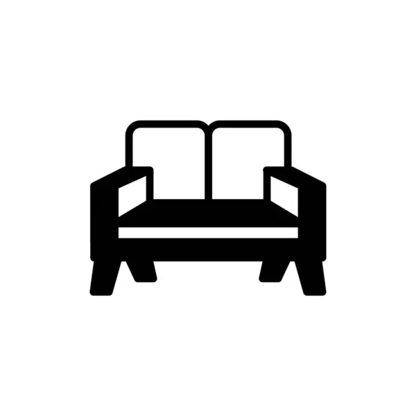 Liebe Sitz Symbol Vektor Logotyp — Stockvektor