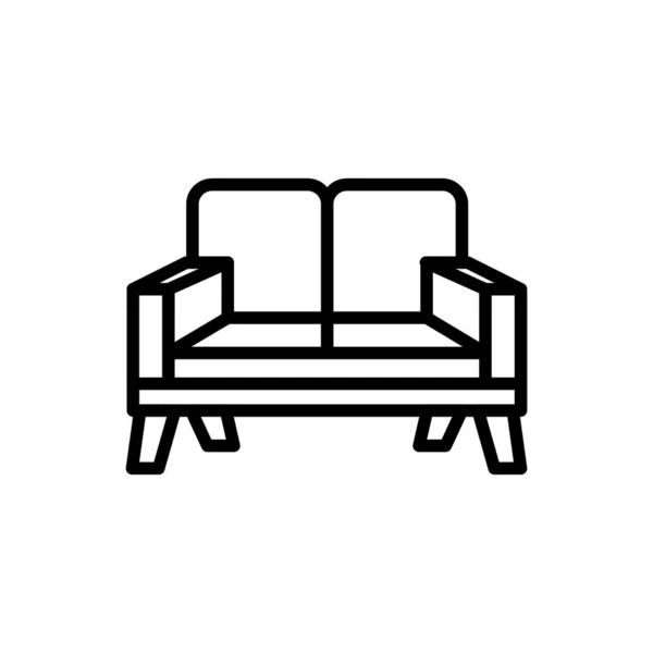 Icono Asiento Amor Vector Logotipo — Archivo Imágenes Vectoriales