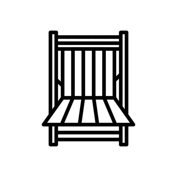 Sonnenliege Symbol Vektor Logotyp — Stockvektor