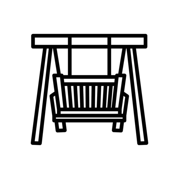 Utomhus Swings Ikon Vektor Logotyp — Stock vektor