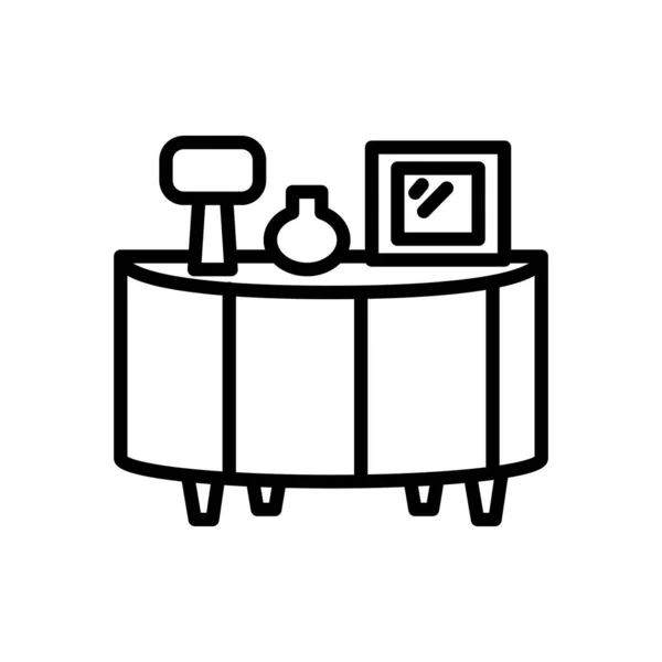 Sideboard Icon Vector Logotype — Stock Vector