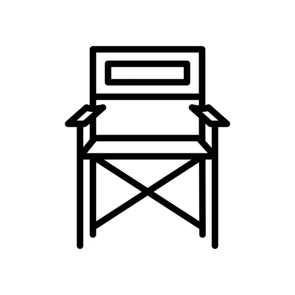 Ícone Cadeira Diretor Vetor Logotipo — Vetor de Stock