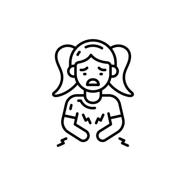 Κοιλιακό Εικονίδιο Πόνου Φορέα Λογότυπο — Διανυσματικό Αρχείο