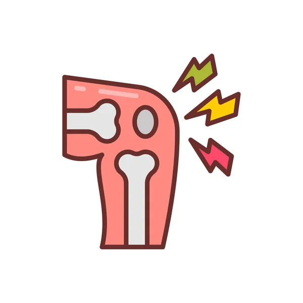 Icône Douleur Articulaire Dans Vecteur Logotype — Image vectorielle