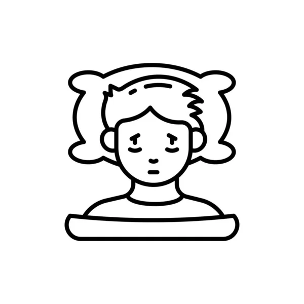 Icono Trastorno Del Sueño Vector Logotipo — Archivo Imágenes Vectoriales