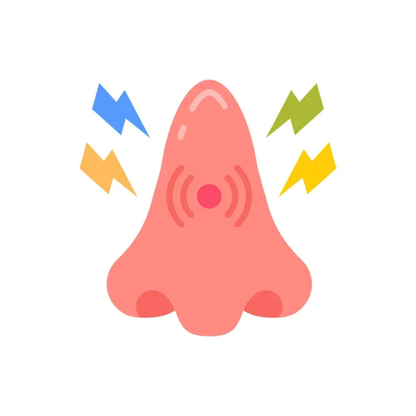 Nasal Congestion Εικονίδιο Στο Διάνυσμα Λογότυπο — Διανυσματικό Αρχείο
