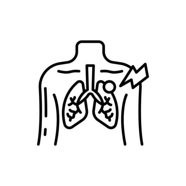 Lunginflammation Ikonen Vektor Logotyp — Stock vektor