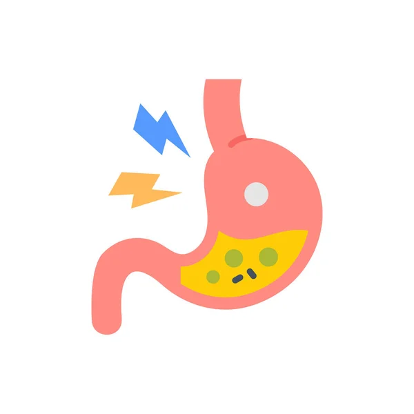Stomach Disease Icon Vector Logotype — Stock Vector