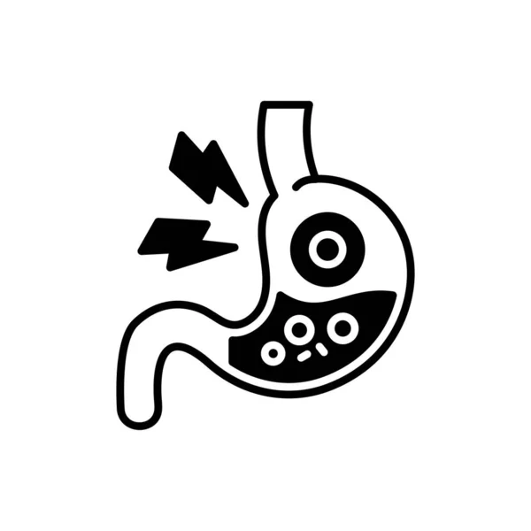 Ícone Doença Estômago Vetor Logotipo — Vetor de Stock