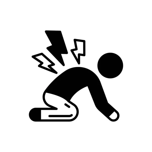 Σοβαρό Εικονίδιο Πόνου Στο Διάνυσμα Λογότυπο — Διανυσματικό Αρχείο