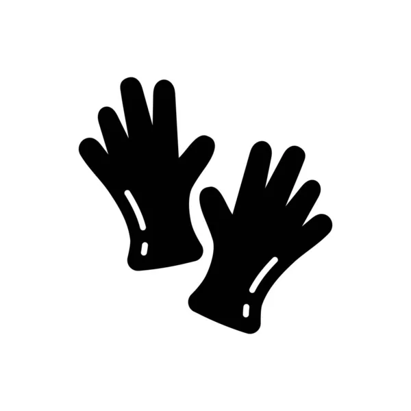 Draag Handschoenen Icoon Vector Logotype — Stockvector