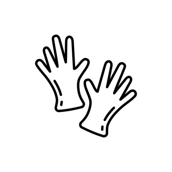 Draag Handschoenen Icoon Vector Logotype — Stockvector