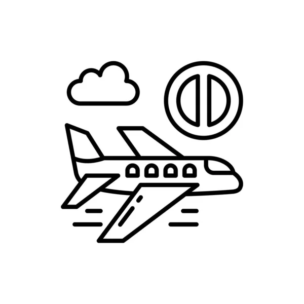 Avoid Traveling Icon Vector Logotype — Stock Vector