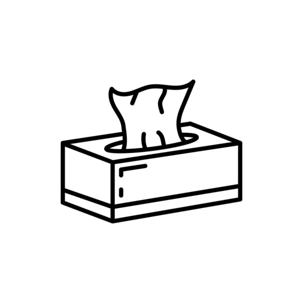 Icône Boîte Tissus Dans Vecteur Logotype — Image vectorielle
