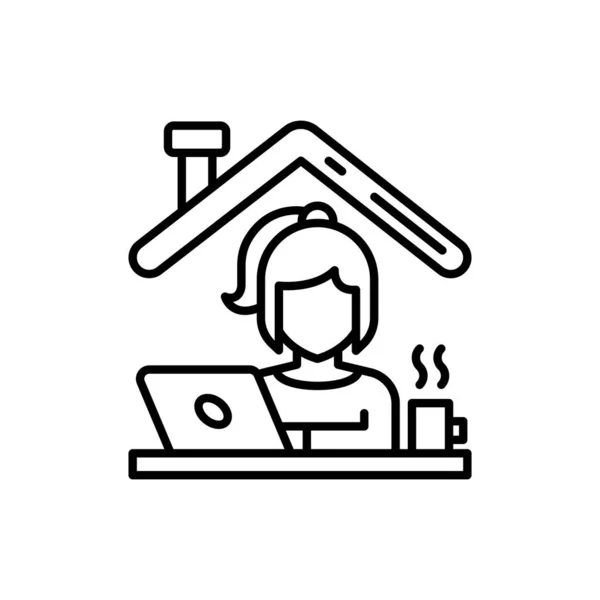 Remote Work Icon Vector Logotype — Stock Vector