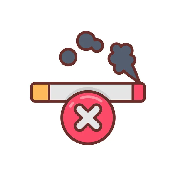 Não Ícone Fumar Vetor Logotipo — Vetor de Stock