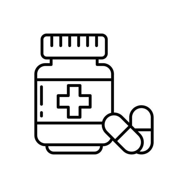 Ícone Medicação Vetor Logotipo — Vetor de Stock