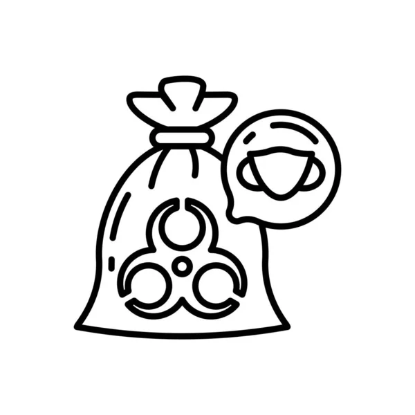 Ikonen För Biologiskt Riskavfall Vektor Logotyp Royaltyfria illustrationer