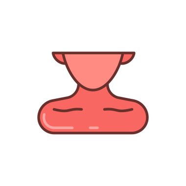 Boyun simgesi vektörde. Logotype