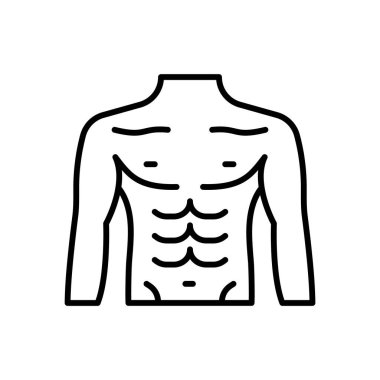Göğüs simgesi vektörde. Logotype