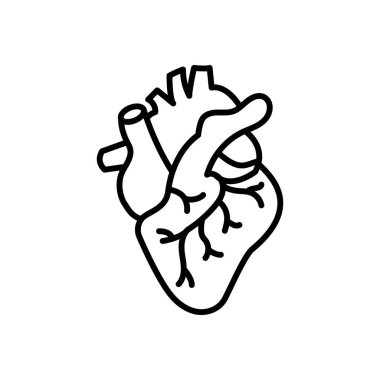 Kalp ikonu vektörde. Logotype