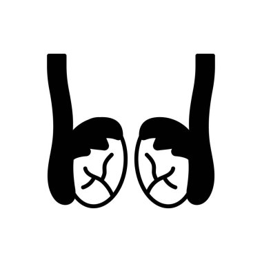 Taşak simgesi vektörde. Logotype