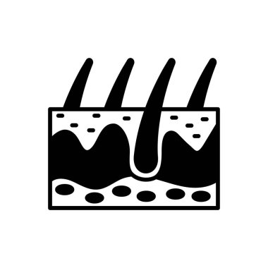 Vektör olarak vücut kılları simgesi. Logotype