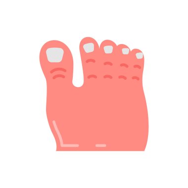 Vektör olarak ayak parmağı simgesi. Logotype