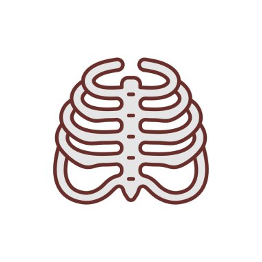 Kaburga simgesi vektörde. Logotype