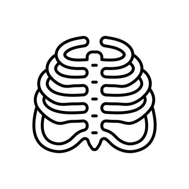 Kaburga simgesi vektörde. Logotype